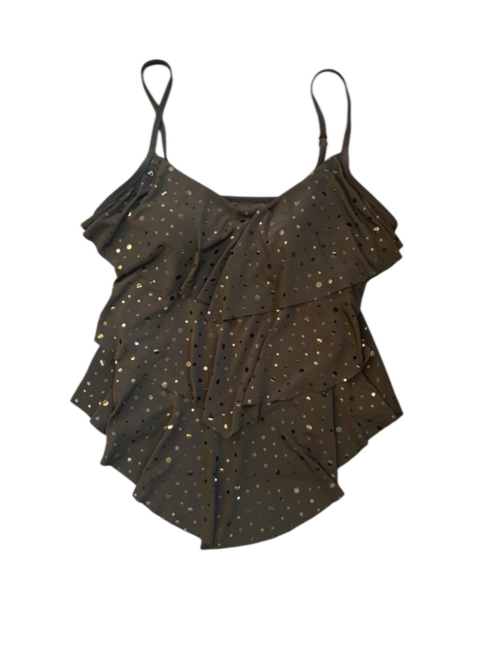 Magicsuit Rita Miracle Tankini Top 8 / 10 Black Slimming Swim Sequin Resort Wear